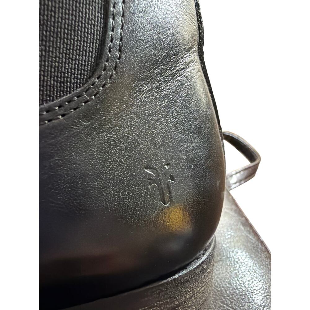 Frye Black Leather Chelsea Heeled Boots - Picture 4 of 8